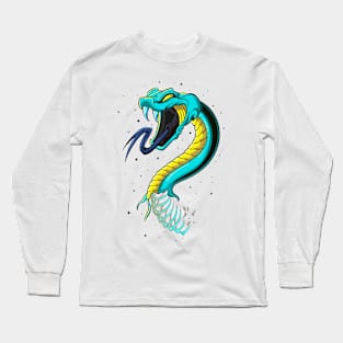 The great Japanese Snake - Venomous creature - Illustration Long Sleeve T-Shirt